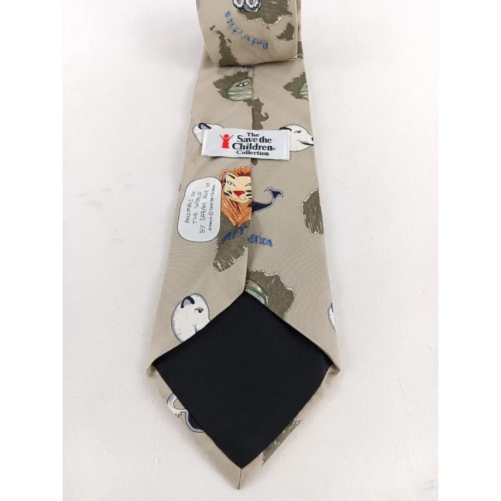 VINTAGE Save the Children Silk Tie 60
